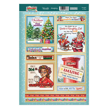Feuille de dessus de crackers de Noël - Méchant ou Sage