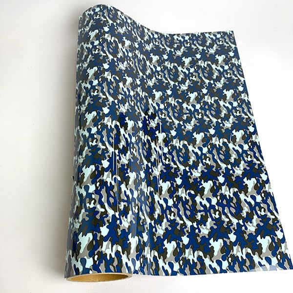 XVinyl HTV Motif camouflage bleu