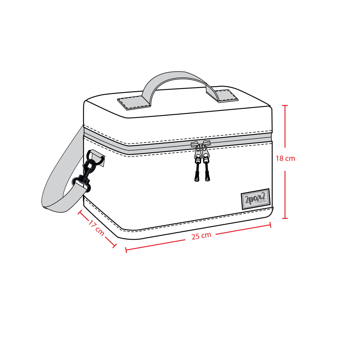 Lunch Box Navy Unicorn Print