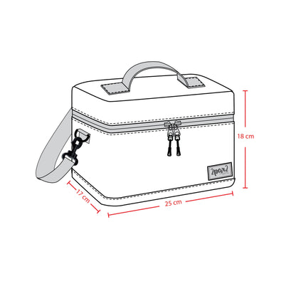 Lunch Box Navy Unicorn Print
