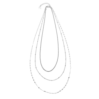Collier ZURI à triple chaîne en argent