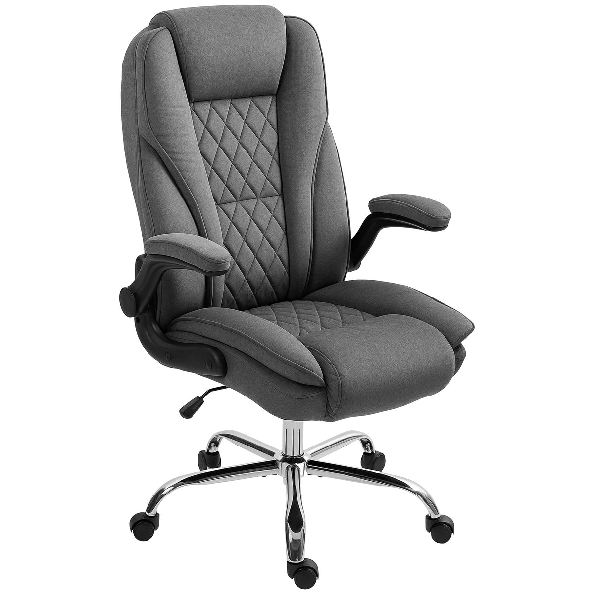 Chaise de bureau Hayden avec accoudoirs relevables - Gris foncé
