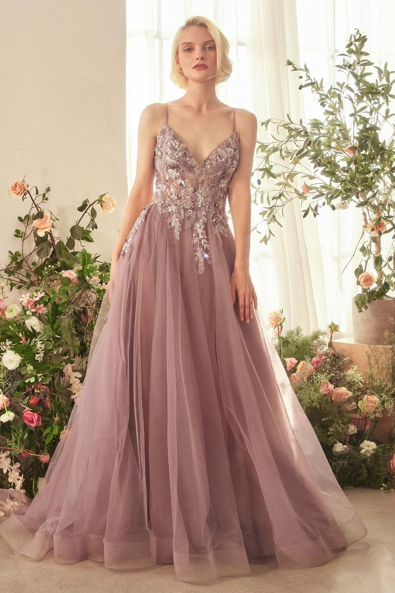 ROBE SUPERPOSÉE EN TULLE TRAPÈZE VIOLET ANGLAIS