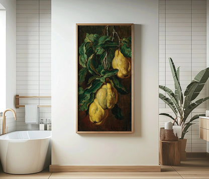 Vintage Quinces Botanical Art Print: Adam Ludwig Kunz, Victorian Fruit Still Life