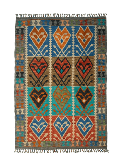 Afghan Maimana Kilim Rug | 4' 1" x 5' 9"
