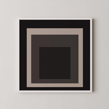 Josef Albers Inspired - Elegance - Homage to the Square Giclee Print: Mid-Century Modern Art