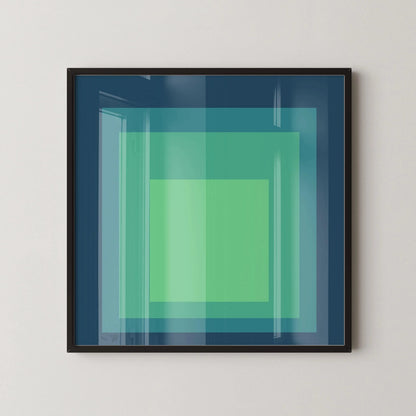 Inspiré par Josef Albers - Sarah - Hommage au Carré Impression Giclée : Art Moderne du Milieu du Siècle