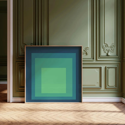 Inspiré par Josef Albers - Sarah - Hommage au Carré Impression Giclée : Art Moderne du Milieu du Siècle