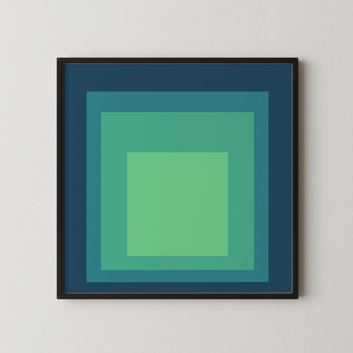 Inspiré par Josef Albers - Sarah - Hommage au Carré Impression Giclée : Art Moderne du Milieu du Siècle