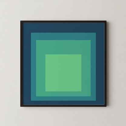 Inspiré par Josef Albers - Sarah - Hommage au Carré Impression Giclée : Art Moderne du Milieu du Siècle
