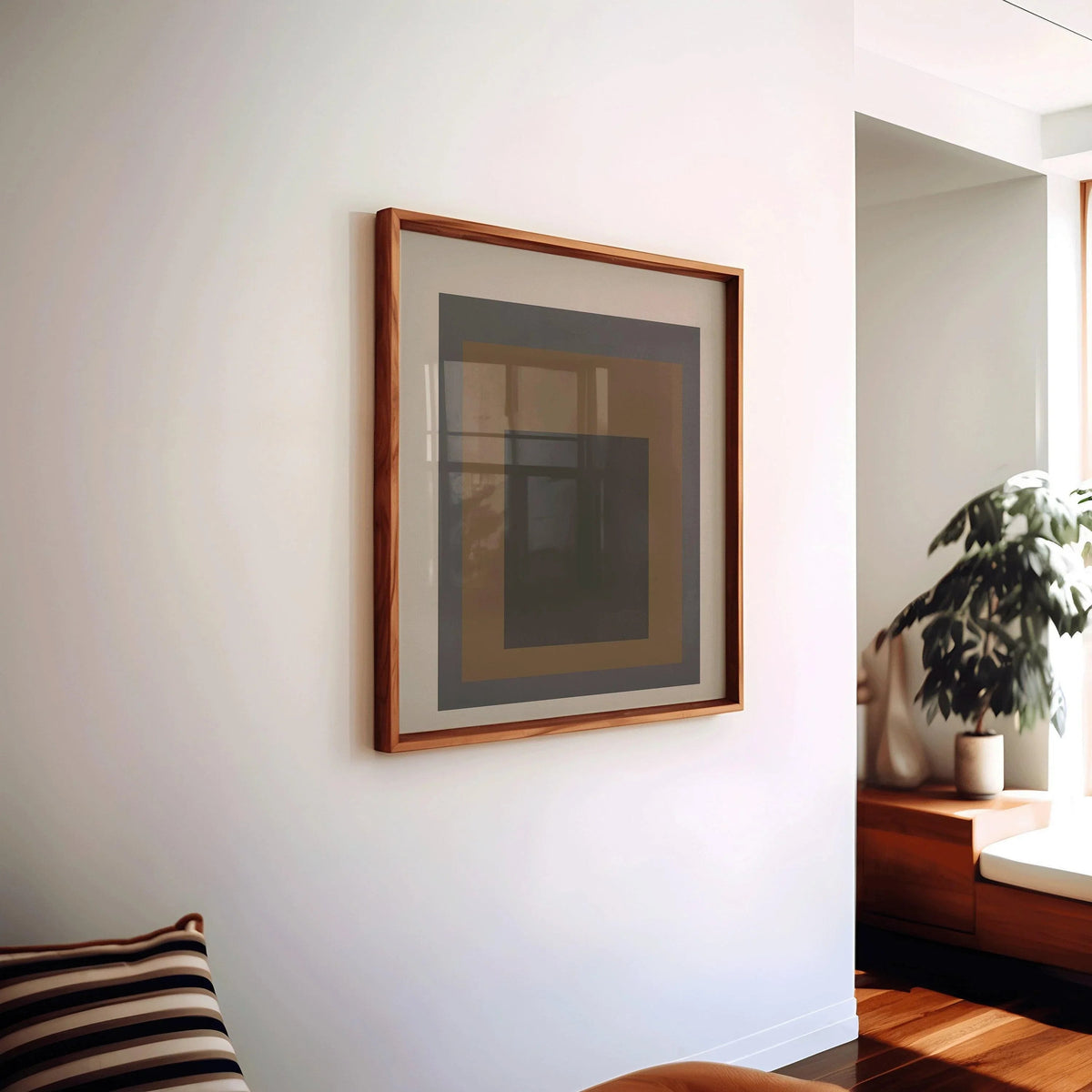 Josef Albers Inspired ‚ Sienna‚Äô Art Print: Mid-Century Modern Homage to the Square (1x1)