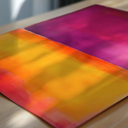 D'après Mark Rothko - Orange et violet (Colour Field : IA) | Art abstrait moderne (Disponible encadré à la main ou sans cadre)