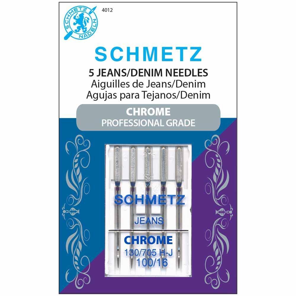 SCHMETZ #4012 Chrome Denim - 100/16 - Lot de 5