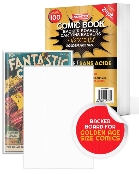 Golden Age Comic Book Backer Boards Size