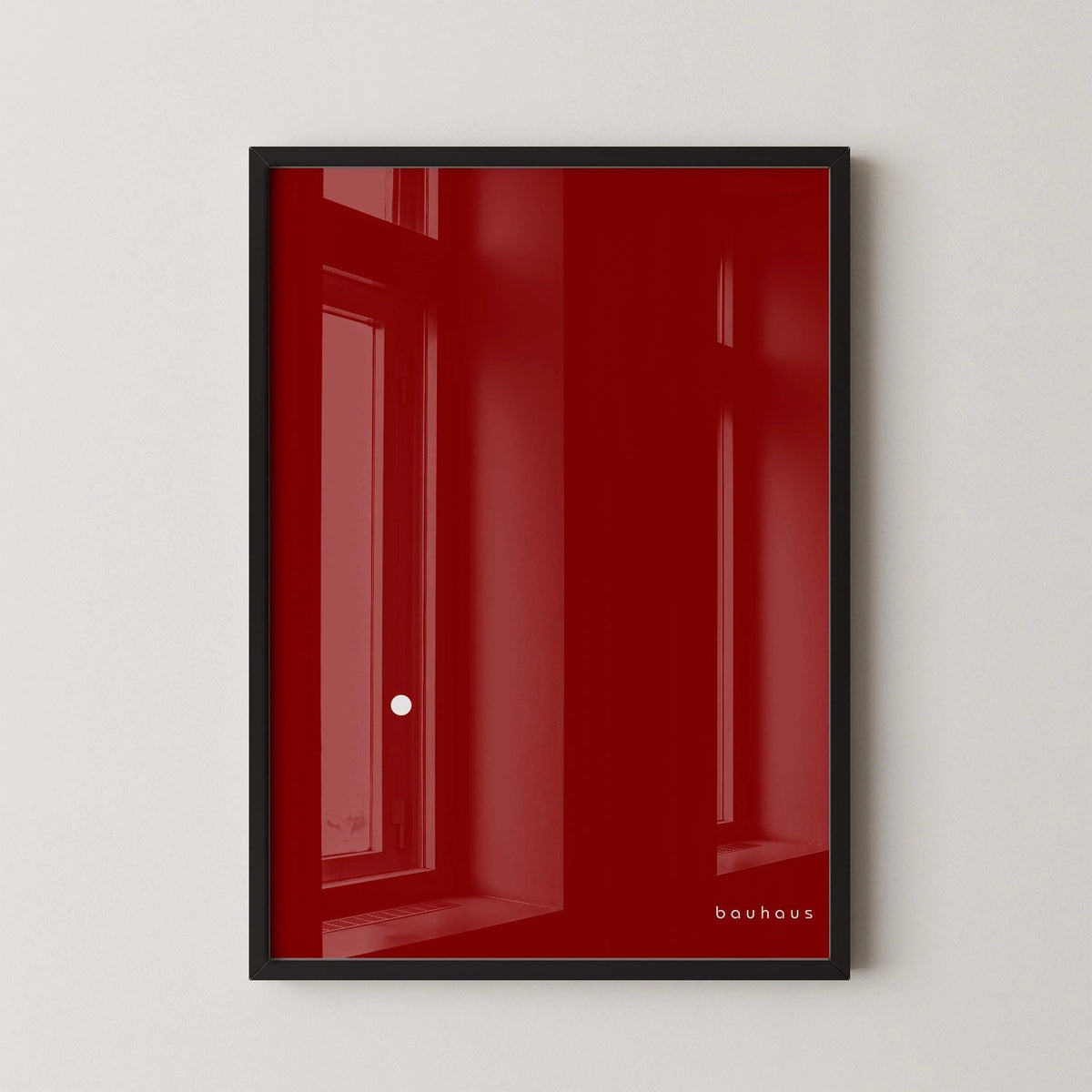 Impression Giclée Bauhaus Der Punkt (Le Point) : Art Moderne Rouge et Blanc du Milieu du Siècle