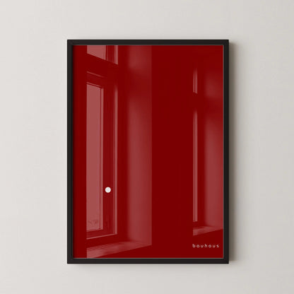 Impression Giclée Bauhaus Der Punkt (Le Point) : Art Moderne Rouge et Blanc du Milieu du Siècle