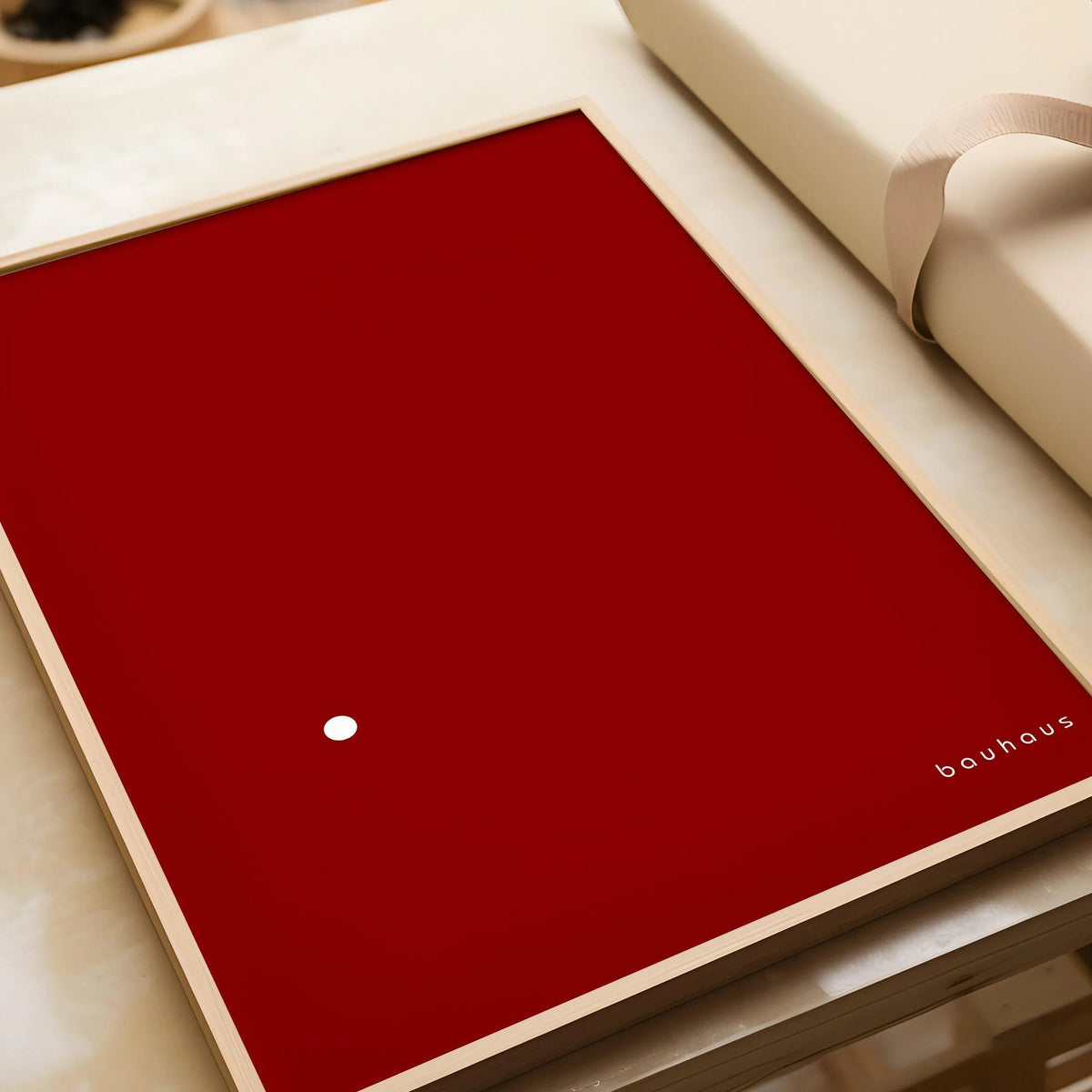 Impression Giclée Bauhaus Der Punkt (Le Point) : Art Moderne Rouge et Blanc du Milieu du Siècle