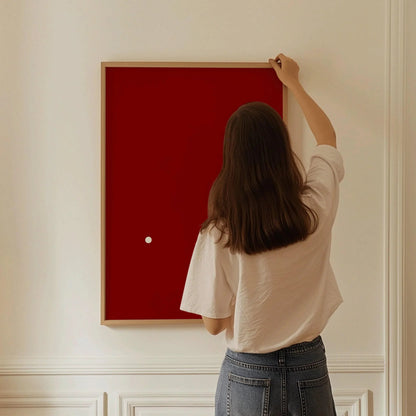 Impression Giclée Bauhaus Der Punkt (Le Point) : Art Moderne Rouge et Blanc du Milieu du Siècle