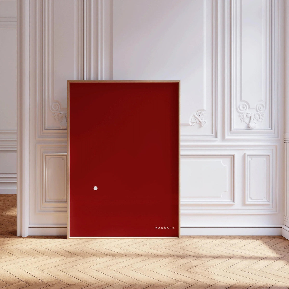 Impression Giclée Bauhaus Der Punkt (Le Point) : Art Moderne Rouge et Blanc du Milieu du Siècle