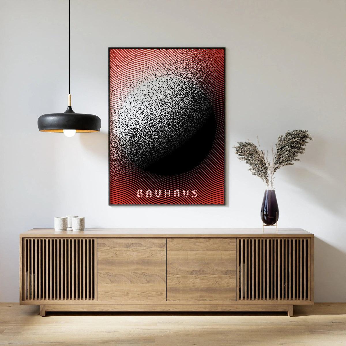 Bauhaus Art Print: Red Black Dissolution, Mid-Century Modern Giclee