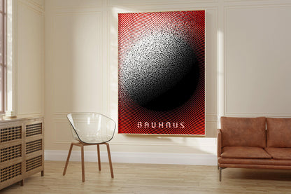 Bauhaus Art Print: Red Black Dissolution, Mid-Century Modern Giclee