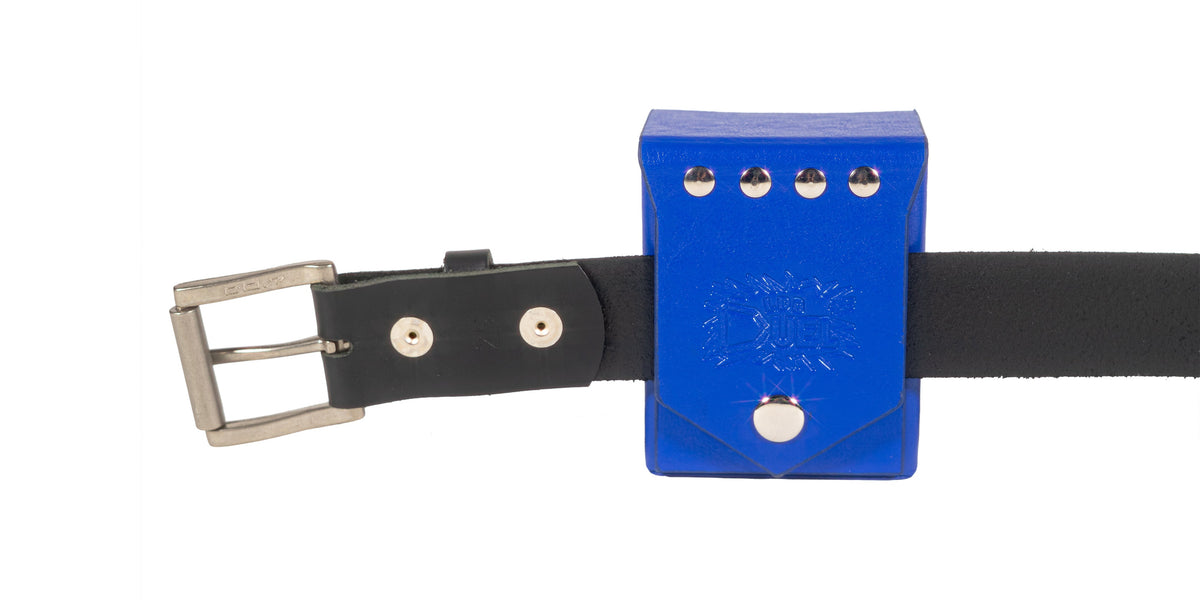 Boîte de rangement Kaiba Bleue + Passant de ceinture - Coque Rigide - Similicuir