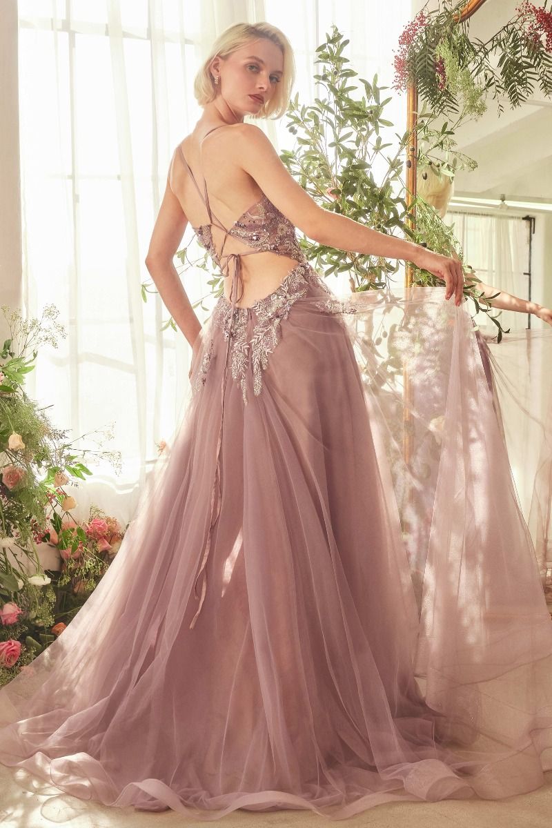 ROBE SUPERPOSÉE EN TULLE TRAPÈZE VIOLET ANGLAIS