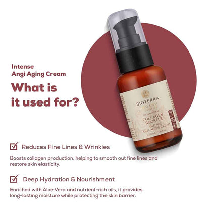 Crème visage anti-âge Bioterra au collagène biologique – 50 ml | Lisse et raffermit la peau