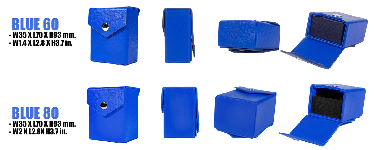 Boîte de rangement Kaiba Bleue + Passant de ceinture - Coque Rigide - Similicuir