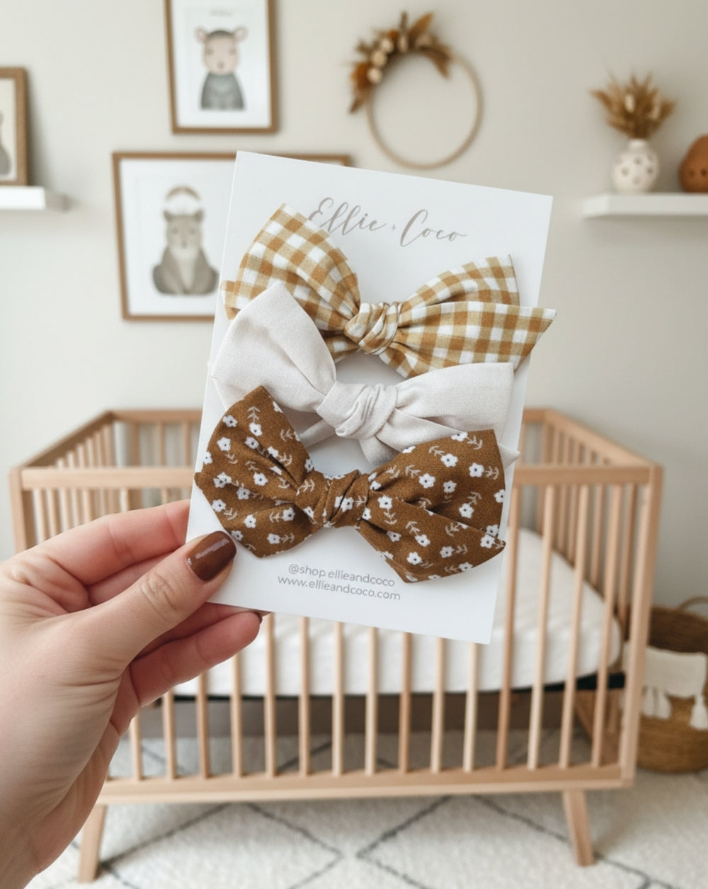 Butterscotch Daisies Oversize Bow