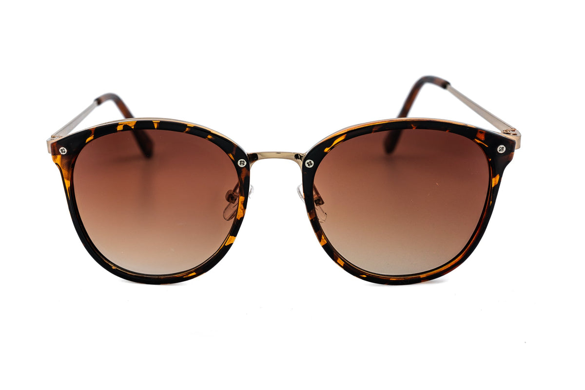 Boléro Soraya — Round Brown Gradient Sunglasses