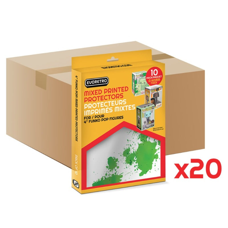 EVORETRO Protections Imprimées Mixtes pour Funko Pop de 4 Pouces - Épaisseur 0,40mm