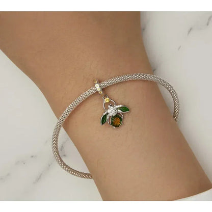 Pleine de charme : Pendentif Abeille-Citron en Argent 925 pour Bracelets et Joncs