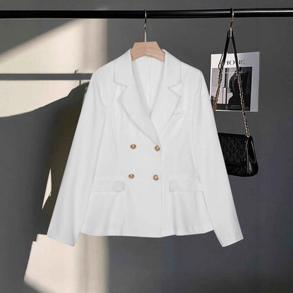 Women's High-End Double-Breasted Cropped Blazer