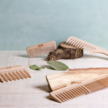 Pocket Wooden Comb, Handcrafted in Beechwood