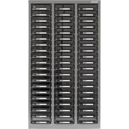 KPC-300 Parts Cabinet, Galvanized Steel, 60 Drawers, 21-3/10" x 10-2/5" x 36-9/10", Grey