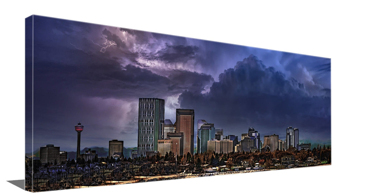 Toile imprimée - Calgary en bleu - Art mural
