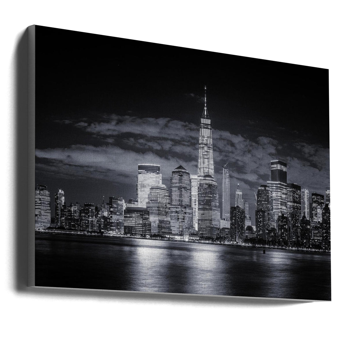 Gotham | Manhattan Skyline Black & White Canvas Wall Art