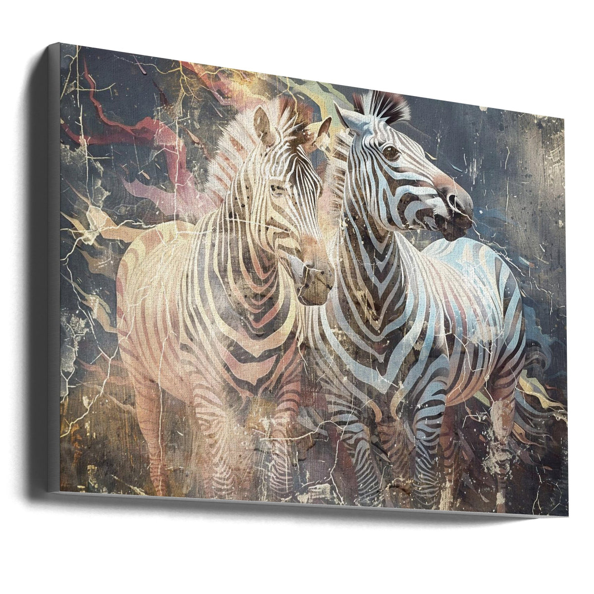 Décoration murale Zèbre Animal Art vintage Illustration Murale 03