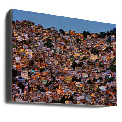 Décoration murale Crépuscule dans la favela de Rocinha