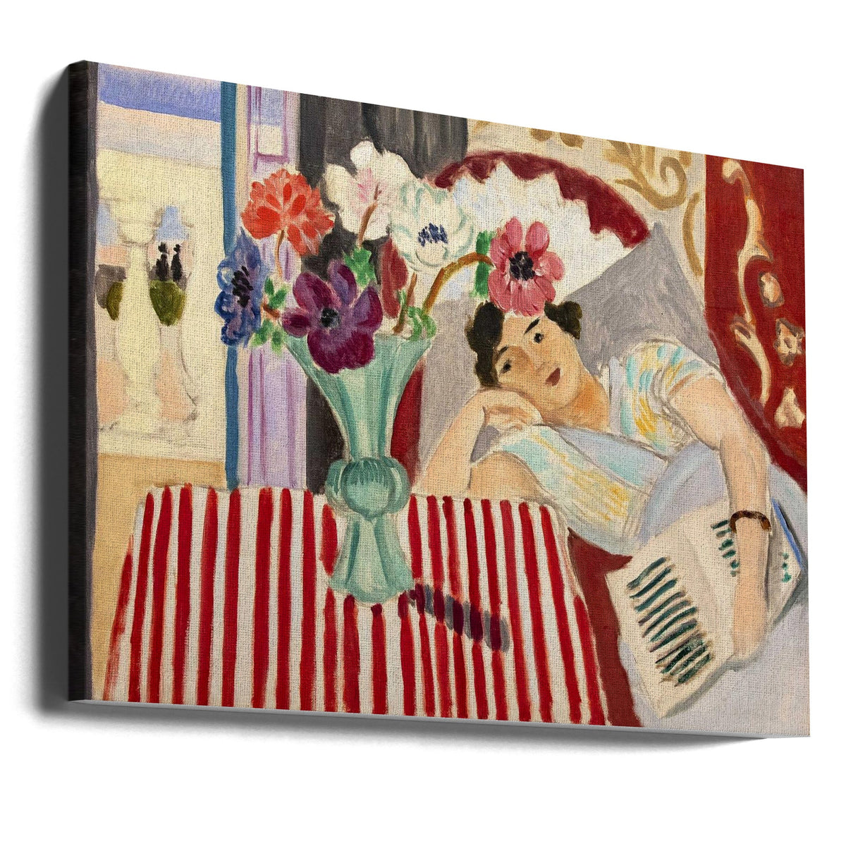 Décoration murale Femme et Anémones