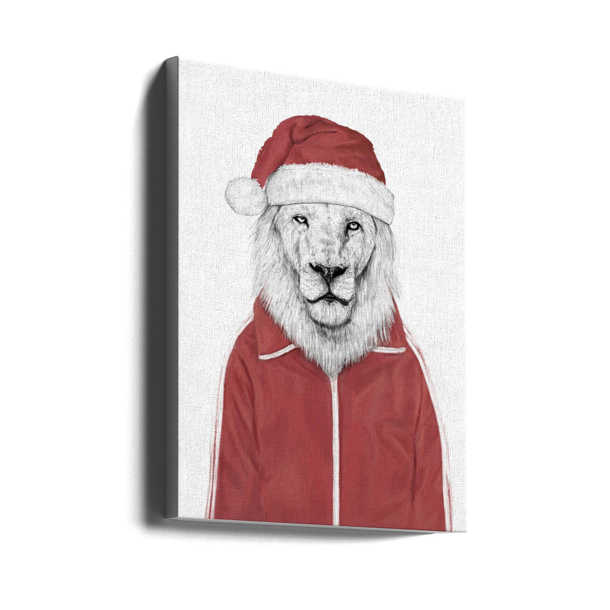 Décoration murale lion Père Noël