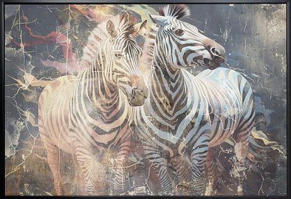 Décoration murale Zèbre Animal Art vintage Illustration Murale 03