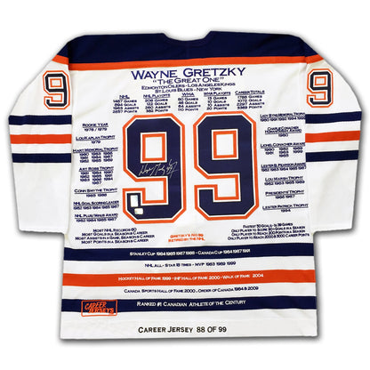 Wayne Gretzky Stanley Cup Career Jerseys Pair #88 of 99