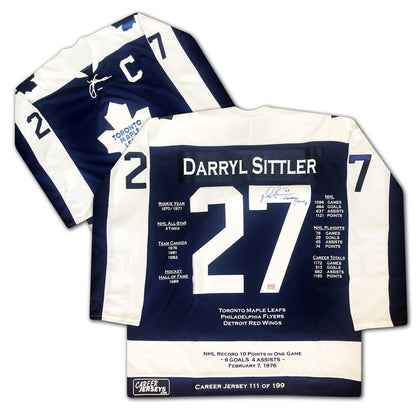 Darryl Sittler Toronto Maple Leafs Career Jersey /199