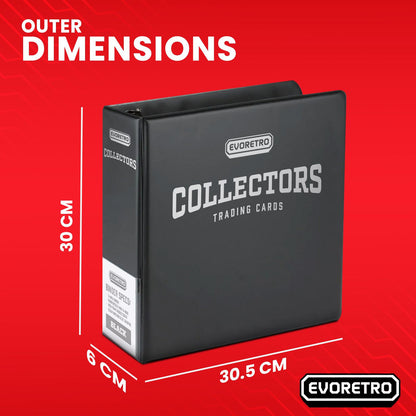 EVORETRO Classeur pour cartes à collectionner de 3 pouces | Album de collection noir