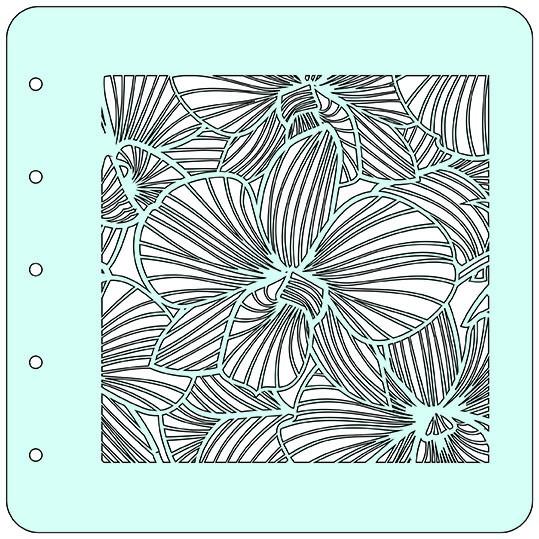 Pochoir Nellie's Choice A6 pour ensemble de couleurs magnétiques Fleur-3