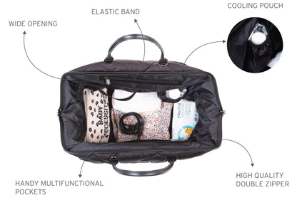 Sac à langer matelassé Cloud Comfort - Noir