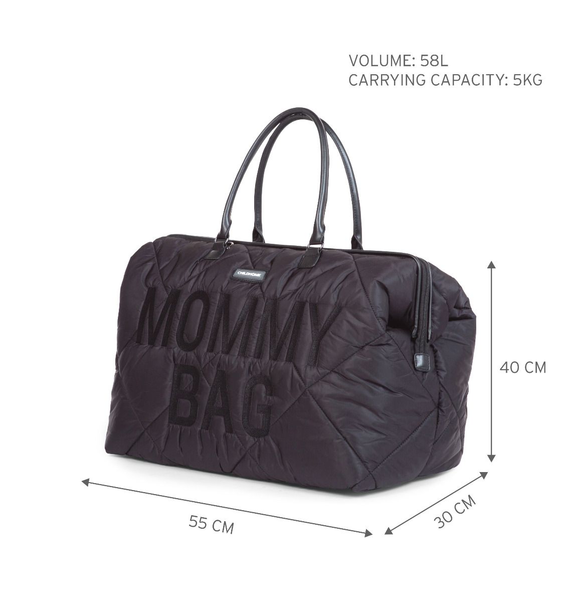 Sac à langer matelassé Cloud Comfort - Noir