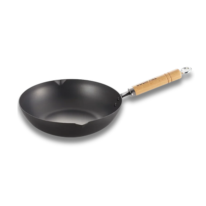 Yoshikawa Cook-Pal Ren 24cm Nitrided Carbon Steel Deep Frying Pan